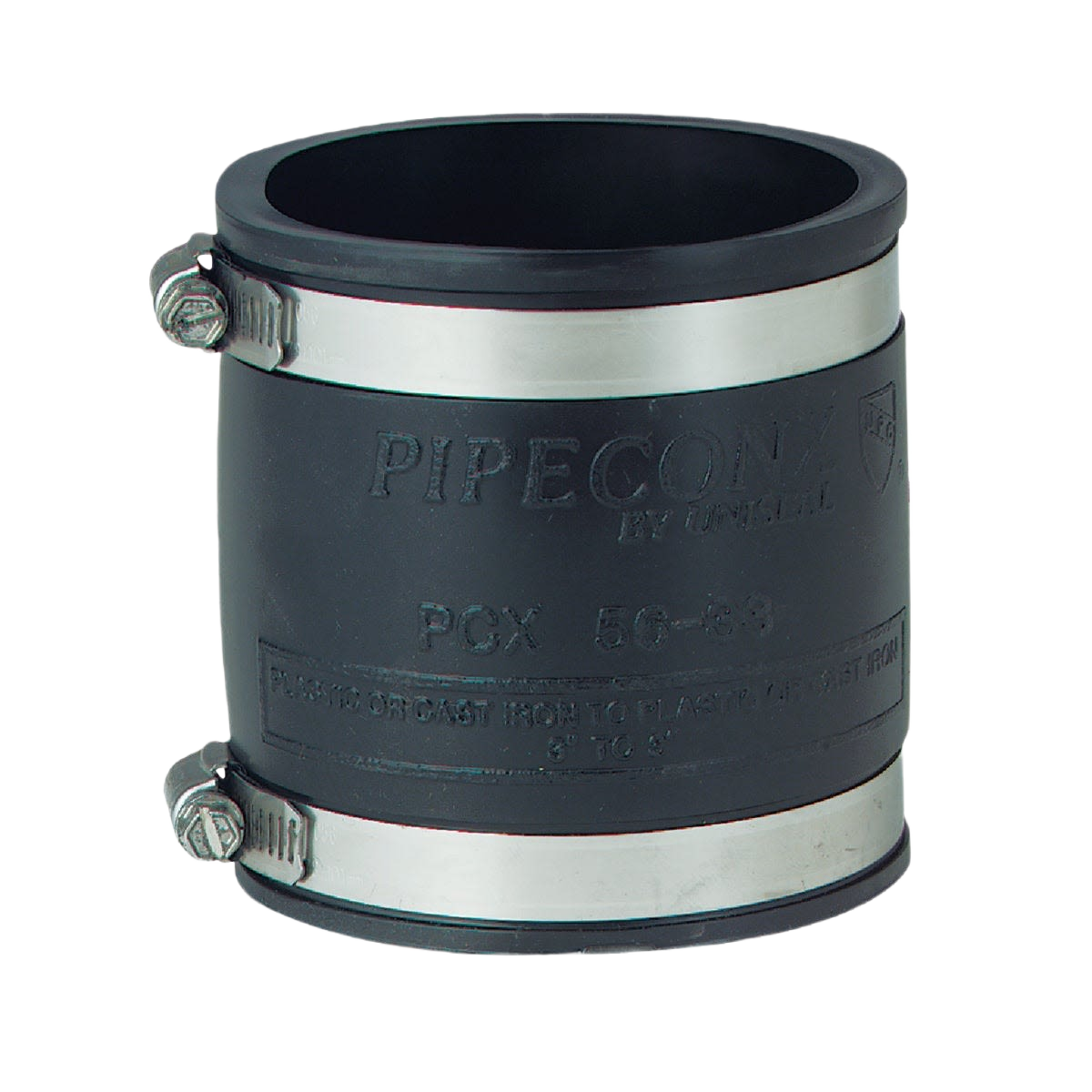 Flexible PVC coupling with stainless steel clamps for plumbing repairs and home improvement projects under $50 collection