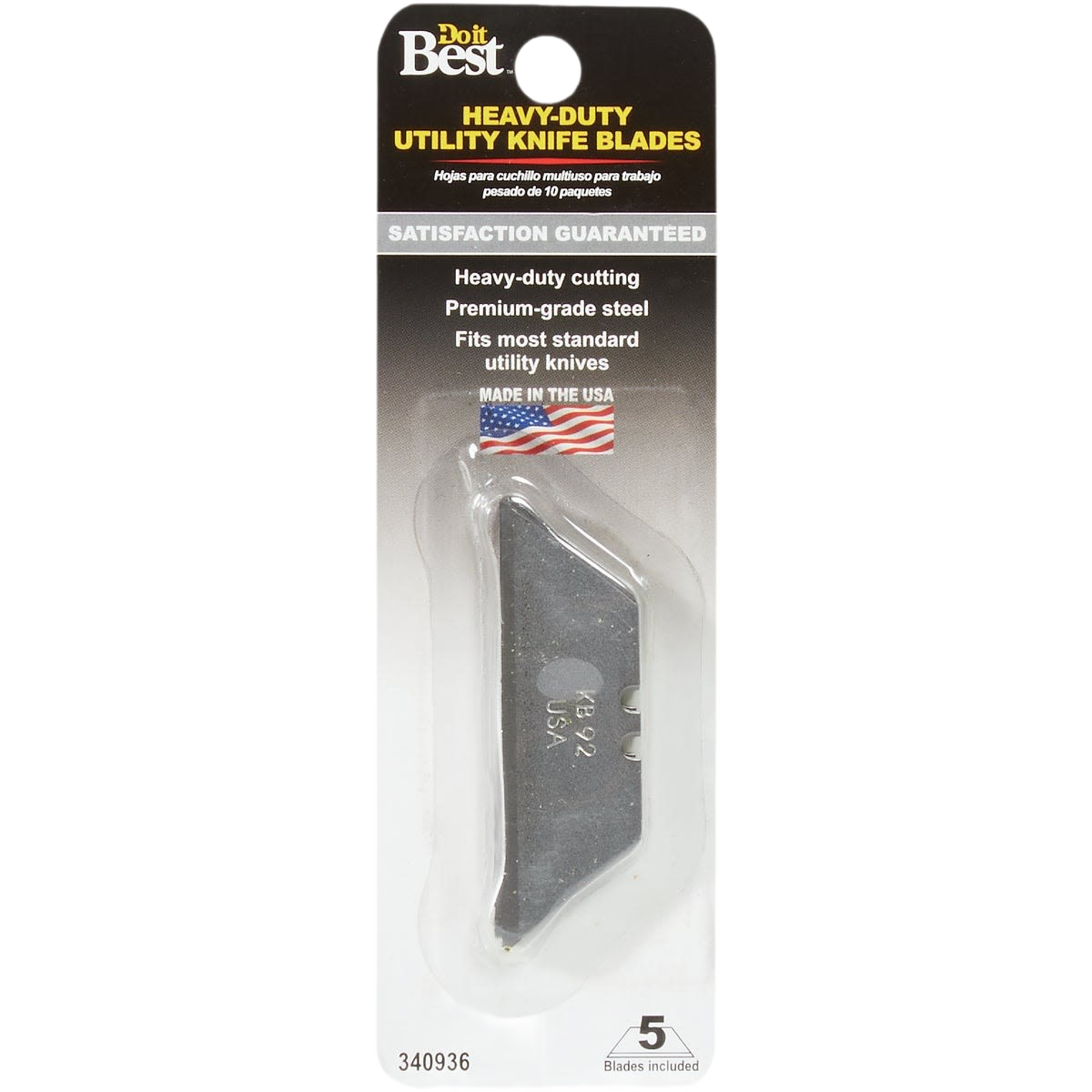 Heavy-duty utility knife blades in sealed pack for cutting tasks in woodworking and hand tools under $50 collections