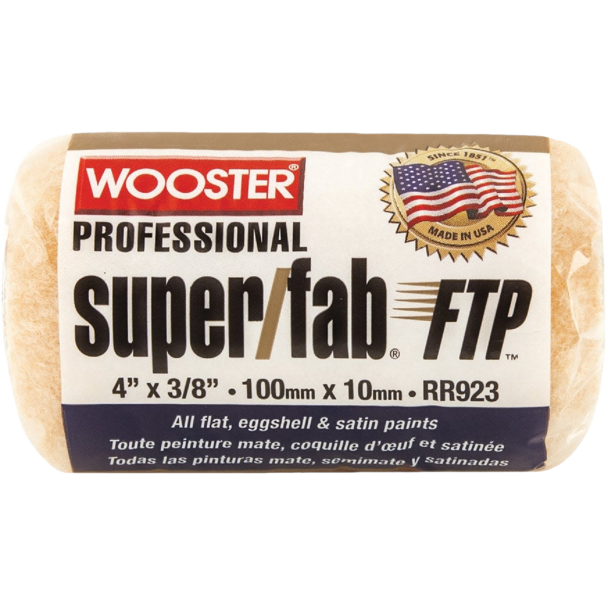 Professional knit fabric roller cover for flat, eggshell, and satin paints in paint supplies under 50 dollars