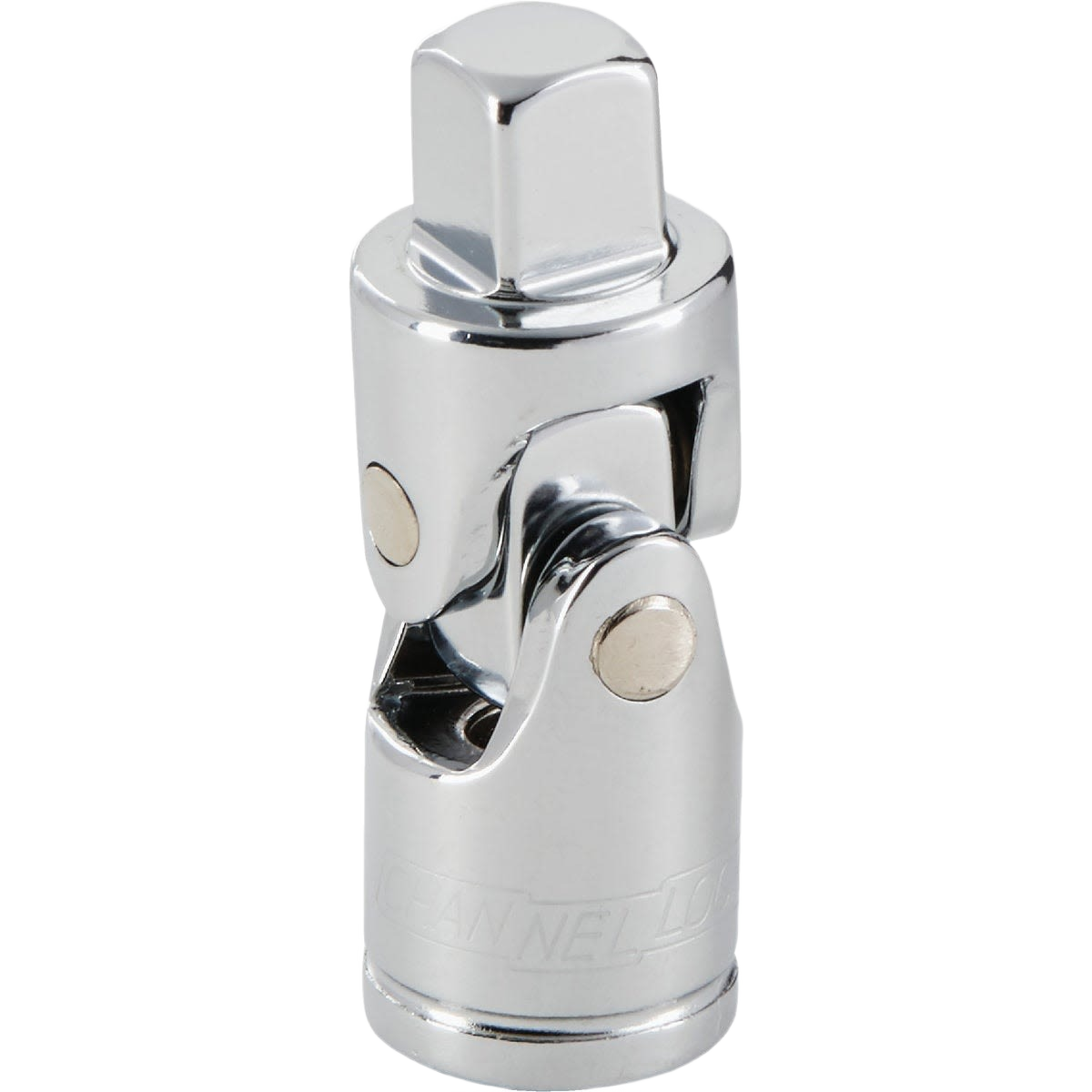 Chrome-plated 3/8 inch universal joint adapter for tools and home improvement applications