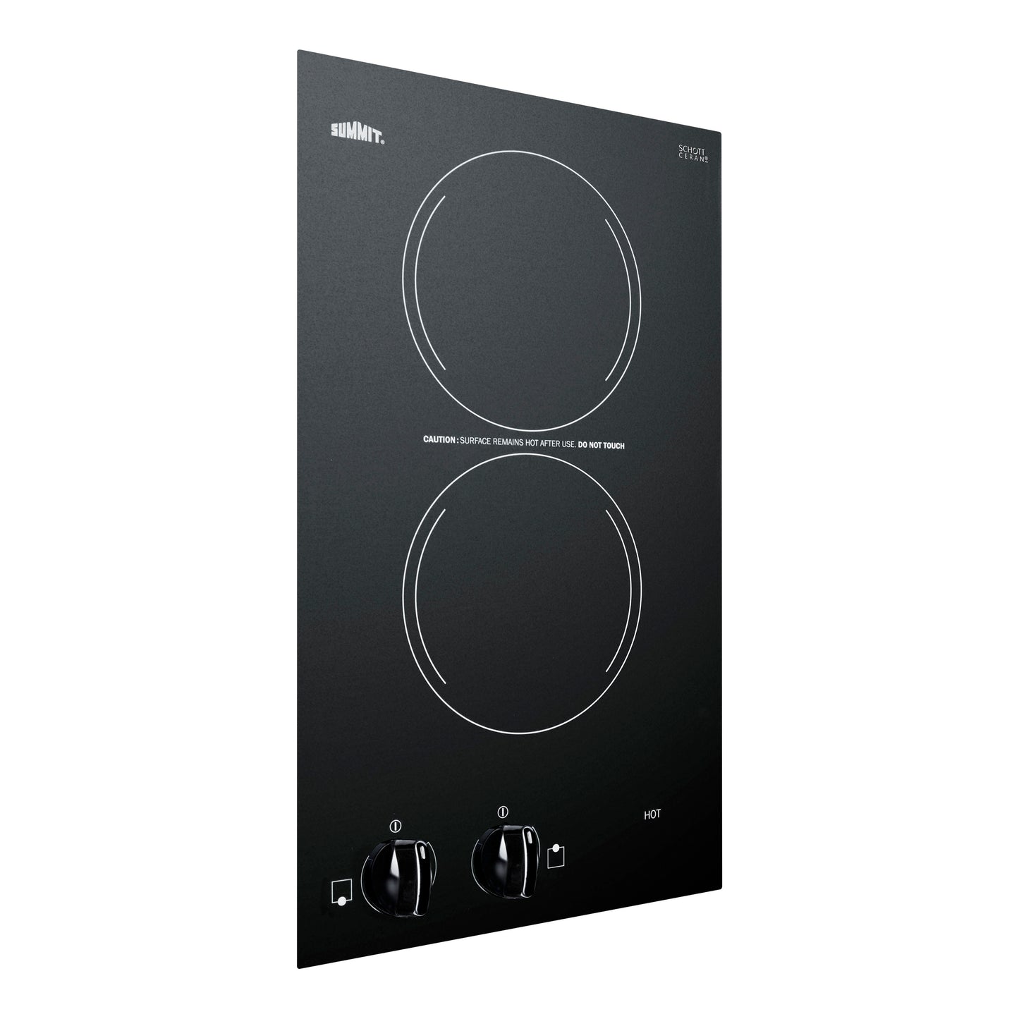 15" Wide 230V 2-Burner Radiant Cooktop