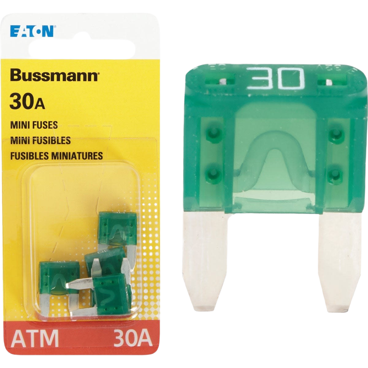 Set of green 30A mini blade automotive fuses for vehicle electrical protection in auto parts under $50 collection