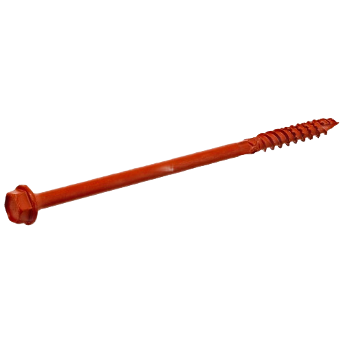 Rust-colored hex head structural screw designed for engineered lumber in hardware and fasteners collection under $50