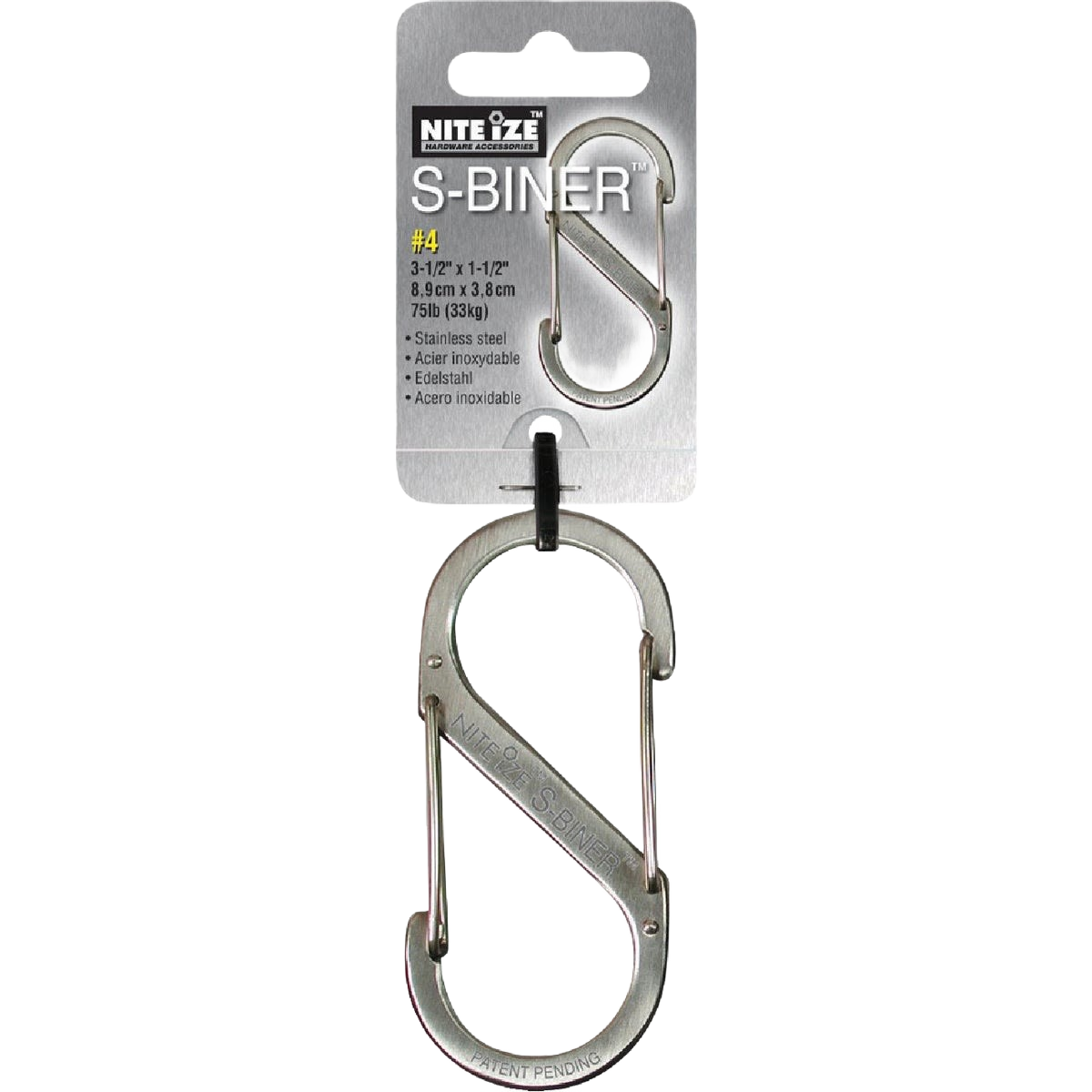 Stainless steel S-clip with double-gated design for versatile attachment in tools and home improvement tasks