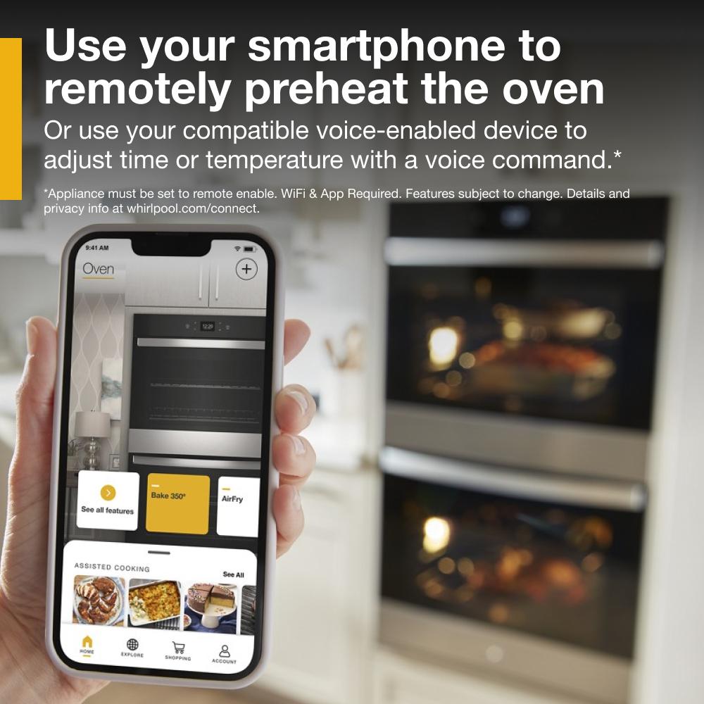 8.6 Total Cu. Ft. Double Wall Oven with Air Fry When Connected