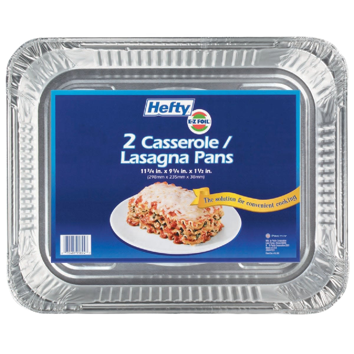 Two sturdy aluminum foil baking pans for casseroles and lasagna in kitchenware and home cooking supplies collections