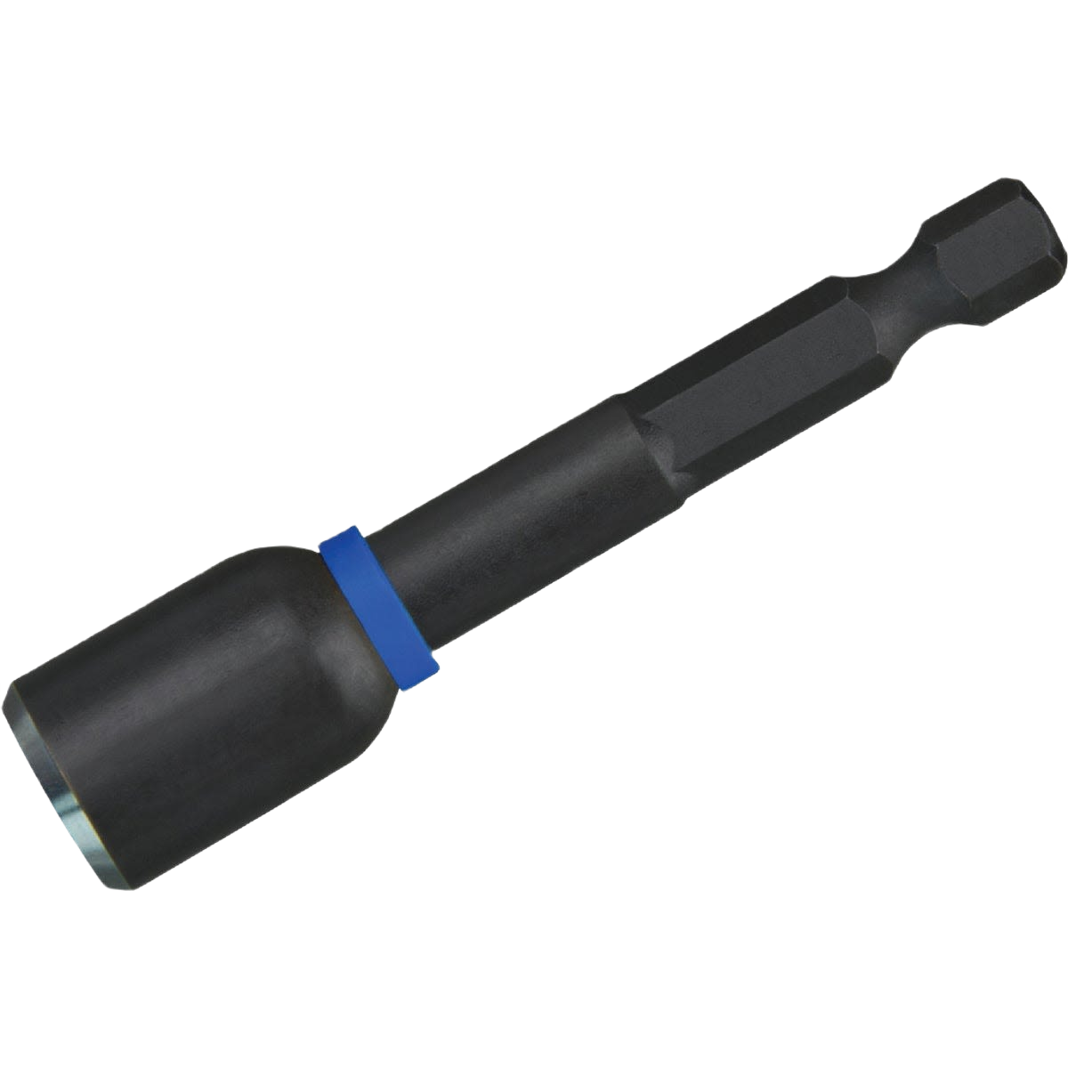 Impact duty magnetic nut driver with blue collar for secure fastening in power tool accessories collection