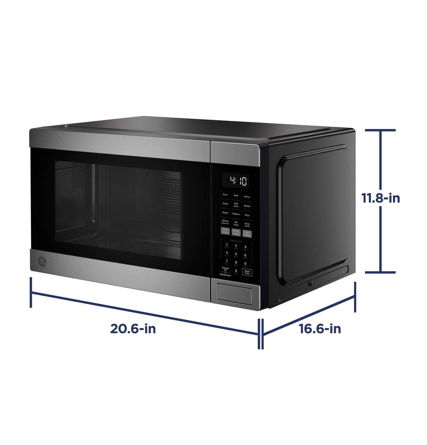 GE® 1.0 Cu. Ft. Capacity Countertop Convection Microwave Oven with Air Fry