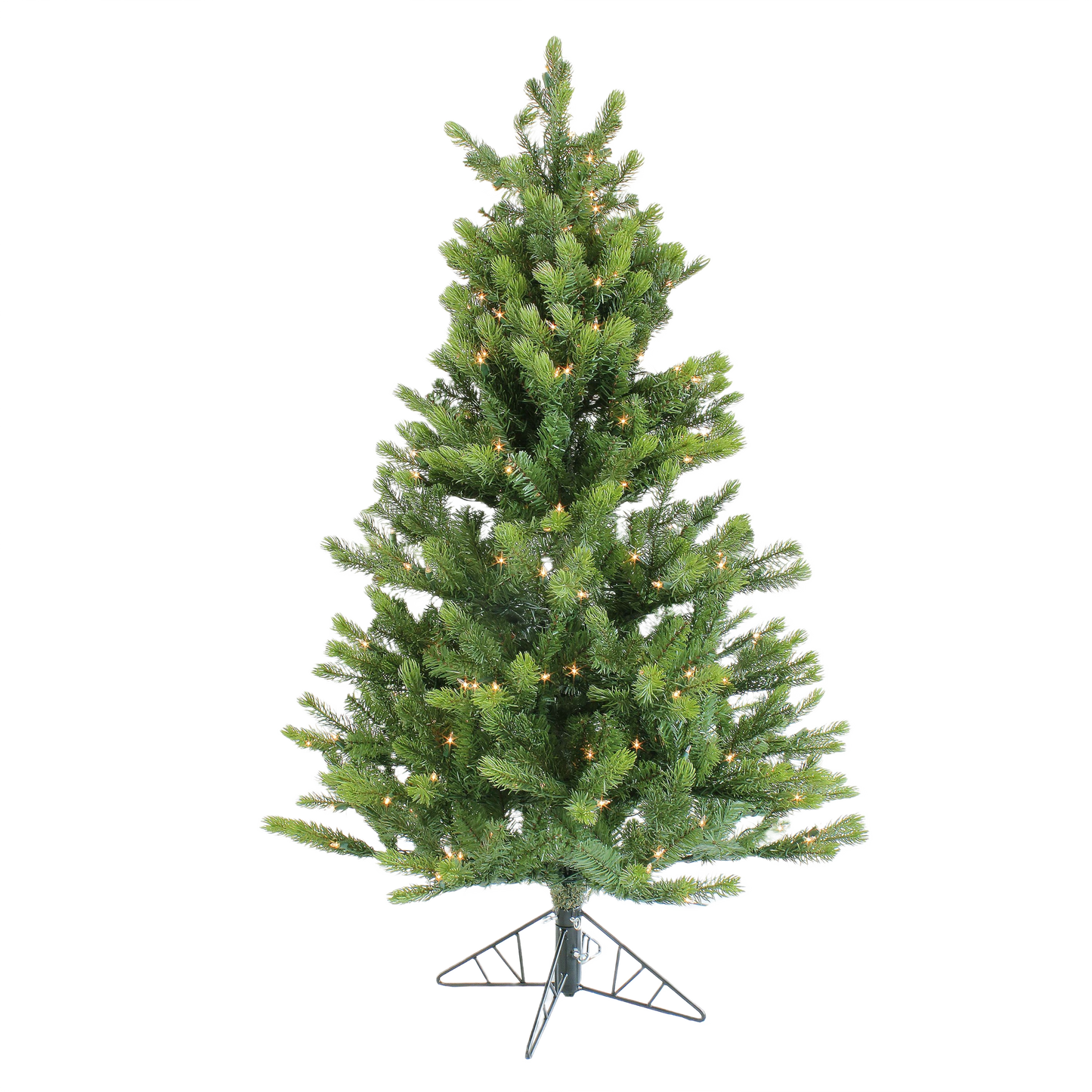 4.5 ft artificial pine Christmas tree with clear incandescent lights, full branches ideal for holiday decor collections