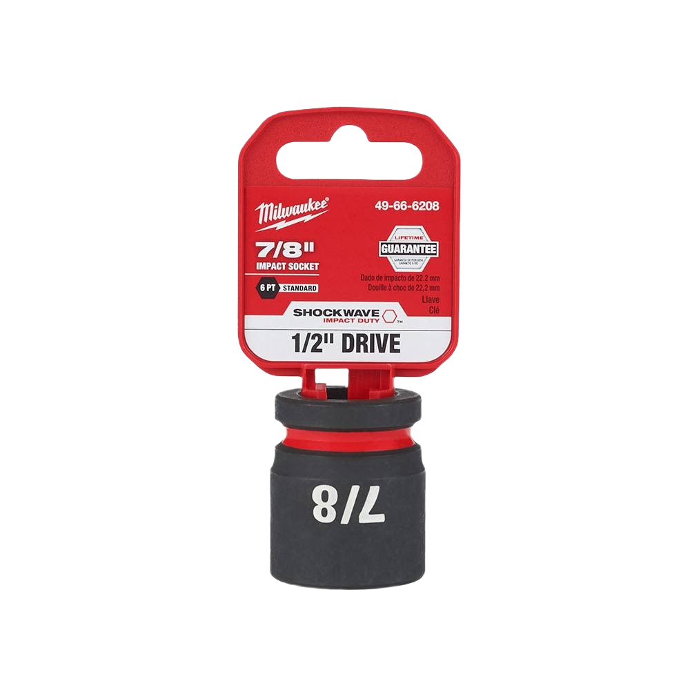Forged steel 7/8 inch 6-point impact socket with 1/2 inch drive for durable hand tool applications under $50 collections