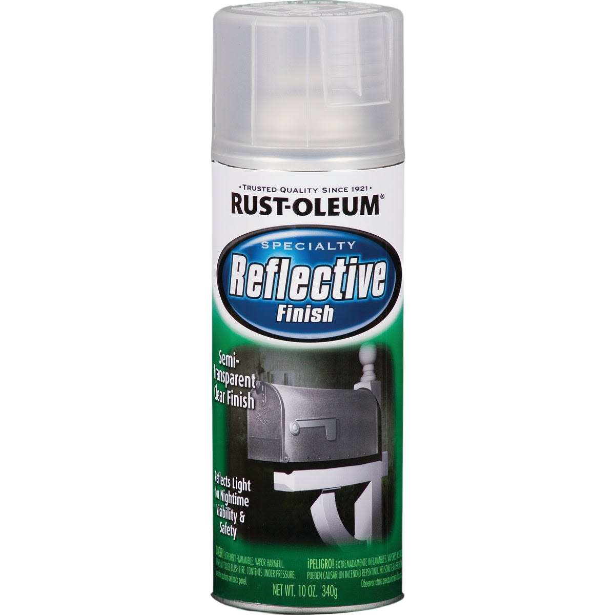 10 oz spray paint can of Rust-Oleum reflective finish for enhancing visibility in tools and home improvement projects