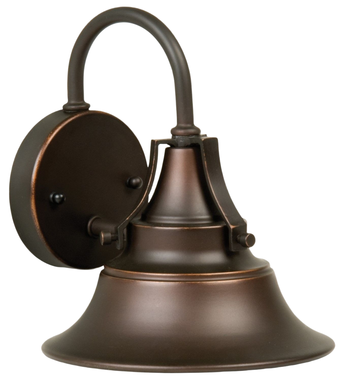 Small outdoor wall sconce in oiled bronze with vintage industrial design for outdoor lighting and home improvement