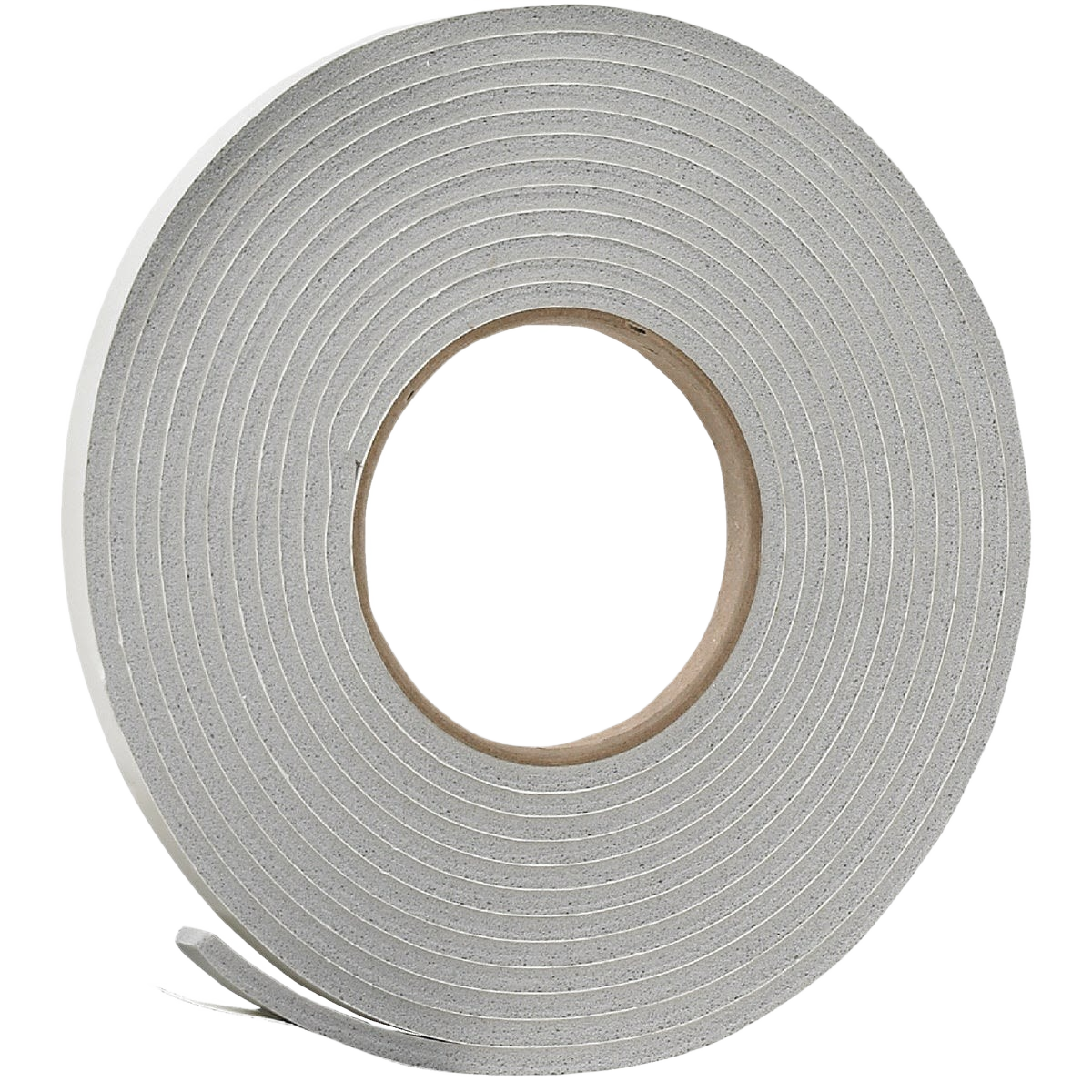 Gray foam weatherstrip tape roll for sealing doors and windows in hardware and home improvement projects under $50
