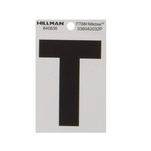 Hillman 3 In. Black & Silver Mylar - Wide Style - Reflective - T