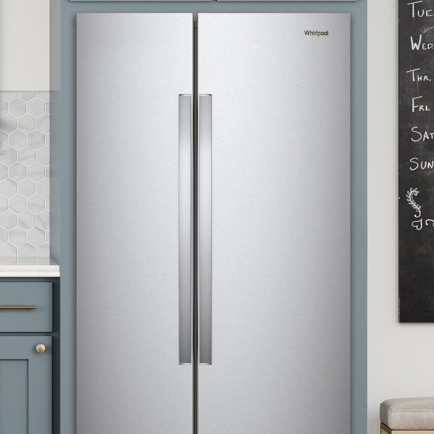 33-inch Wide Side-by-Side Refrigerator - 22 cu. ft.