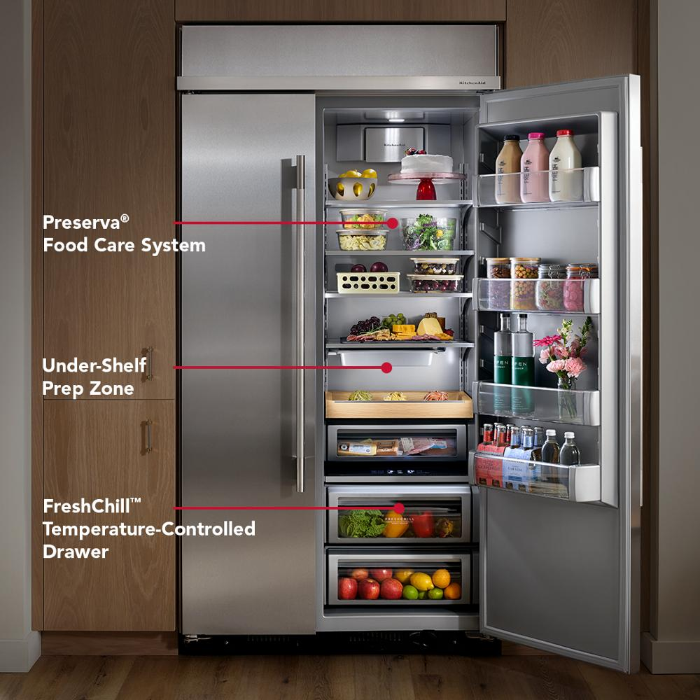25.5 Cu. Ft. 42-Inch Built-In Panel-Ready Side-by-Side Refrigerator with Signature Platinum Interior