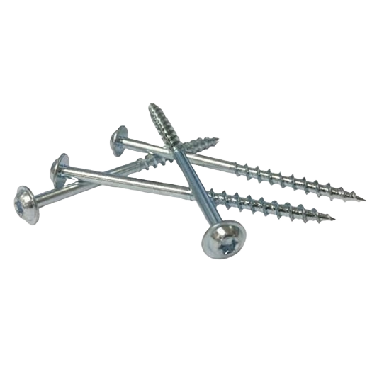Set of coarse-thread zinc-coated pocket screws with star washer heads for woodworking tools and home improvement projects under $50 category