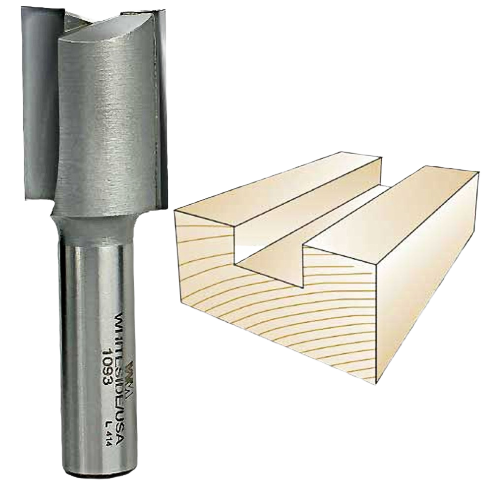 Whiteside straight router bit for woodworking grooves and dados in power tool accessories and tool collections