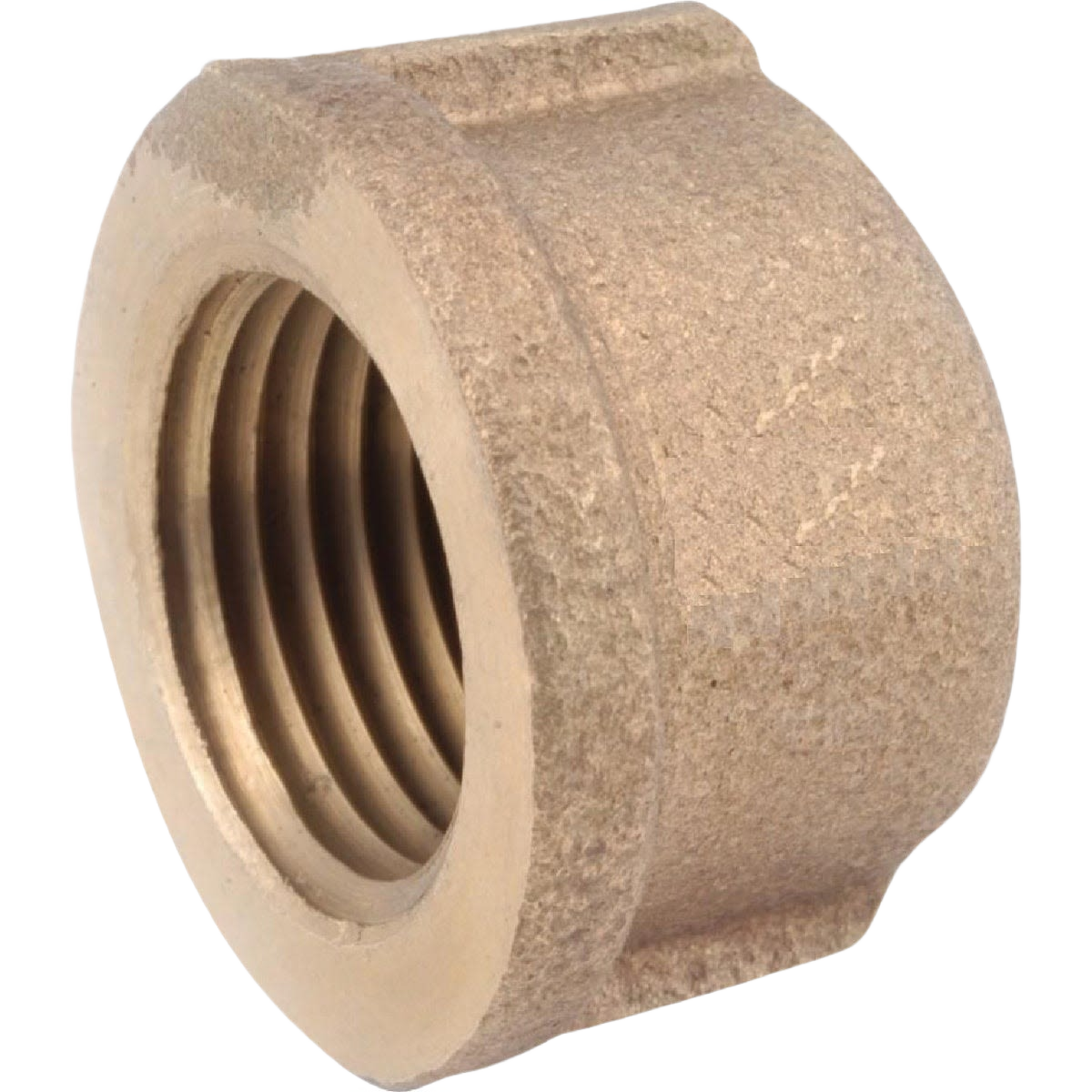 Red brass threaded pipe cap for plumbing applications in pipes and fittings collection under $50.
