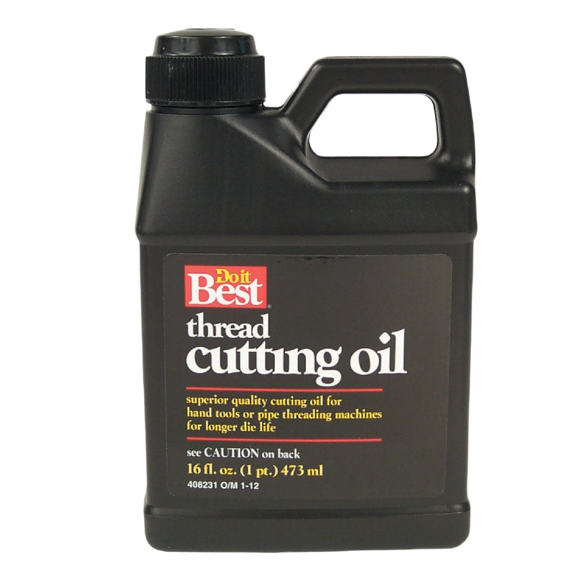 Black plastic bottle of heavy-duty thread cutting oil for plumbing accessories and home improvement tasks under $50