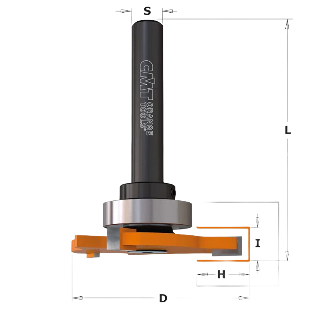 CMT Orange Tools 1-7/8” x 1/4” Slot Cutter, 8mm Bore