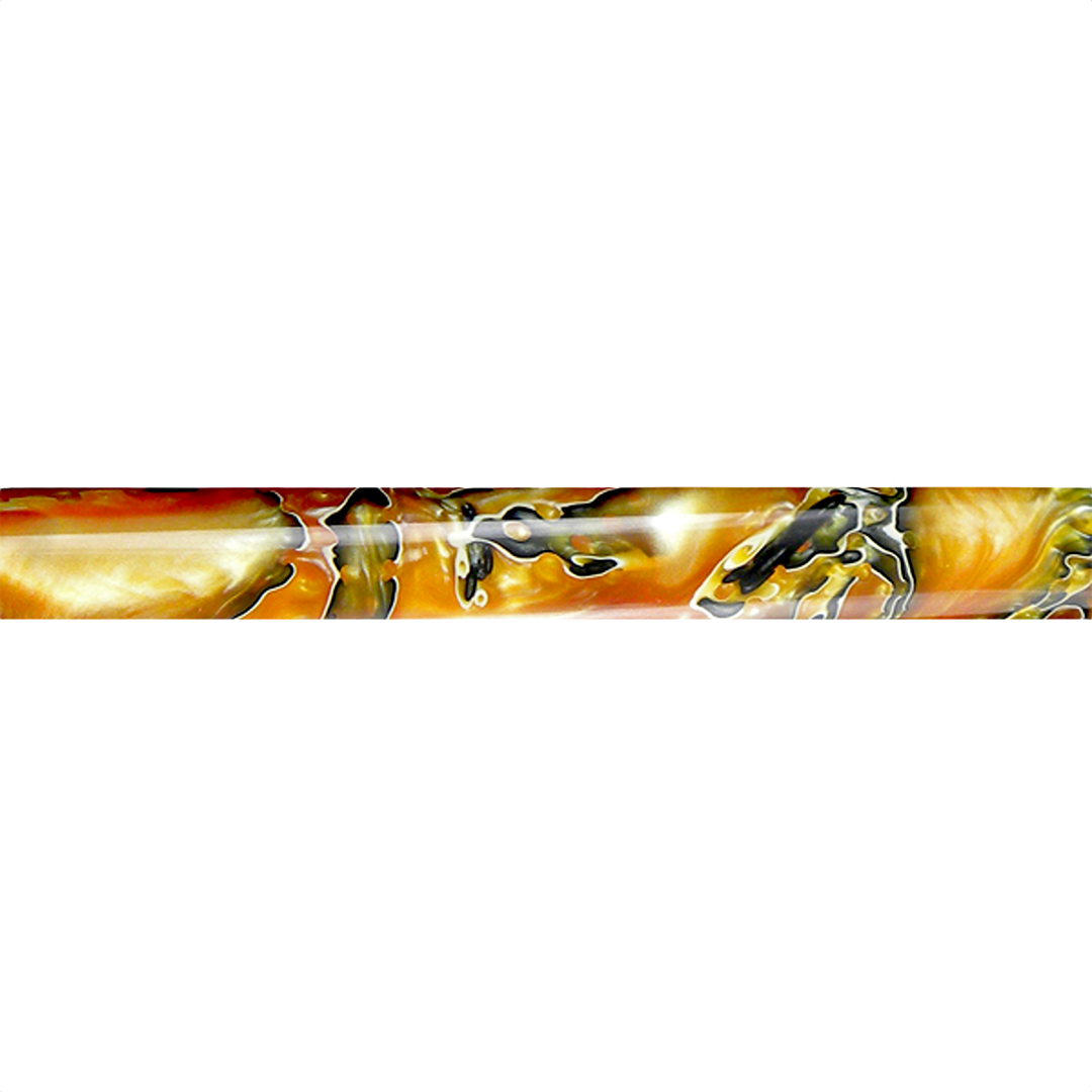 Tangerine mesh acrylic pen blank with vibrant orange and black swirls for woodworking tools under $50 and home improvement