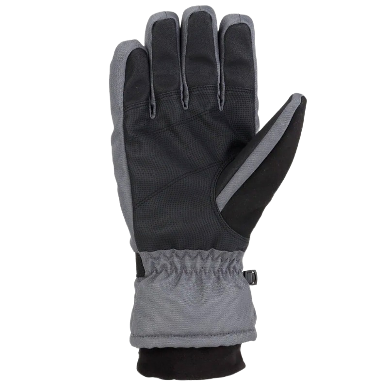 Medium dark grey and black insulated waterproof winter glove with textured grip for outdoor and work use in accessories collection