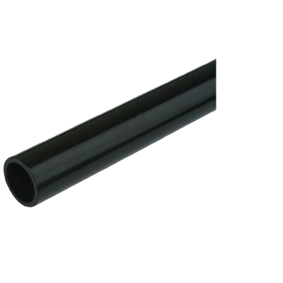 Smooth black aluminum tube for deck railing and outdoor living building materials and home improvement projects