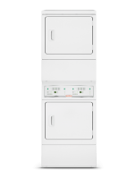 27" ELECTRIC DRYER STACK, 14 CF, WHITE