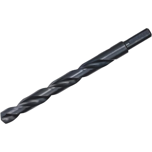 Black oxide coated 1/2-inch drill bit with thick core for durability in power tool accessories and drill bits collections