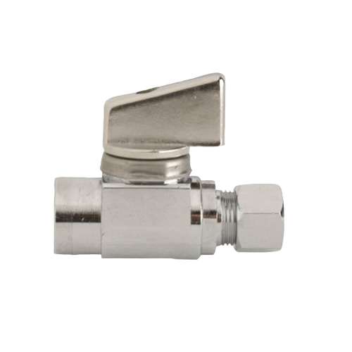 Compact straight valve with compression inlet and outlet for plumbing and Pipes & Fittings under $50 collections