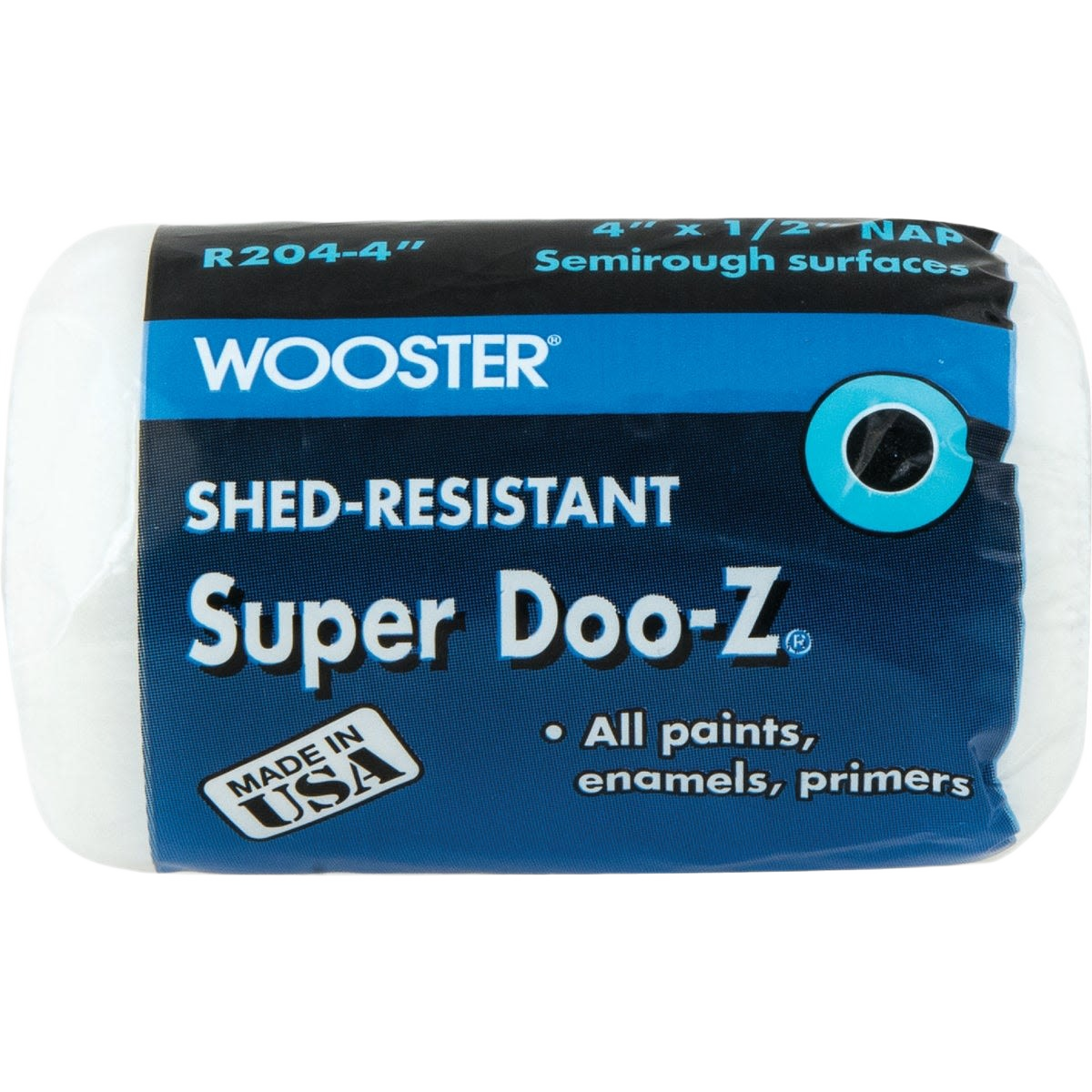 White woven fabric paint roller cover with shed-resistant design for versatile home improvement painting projects under $50