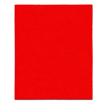 Red aluminum oxide abrasive sanding sheet, part of power tool accessories and abrasives for home improvement projects.