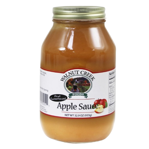 Glass jar of fruit sweetened applesauce from Walnut Creek in Food & Beverage and Sauces collections
