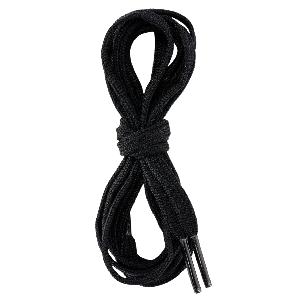 Black durable shoelace with metal aglets suitable for footwear in Clothing & Shoes and Shoes & Boots collections