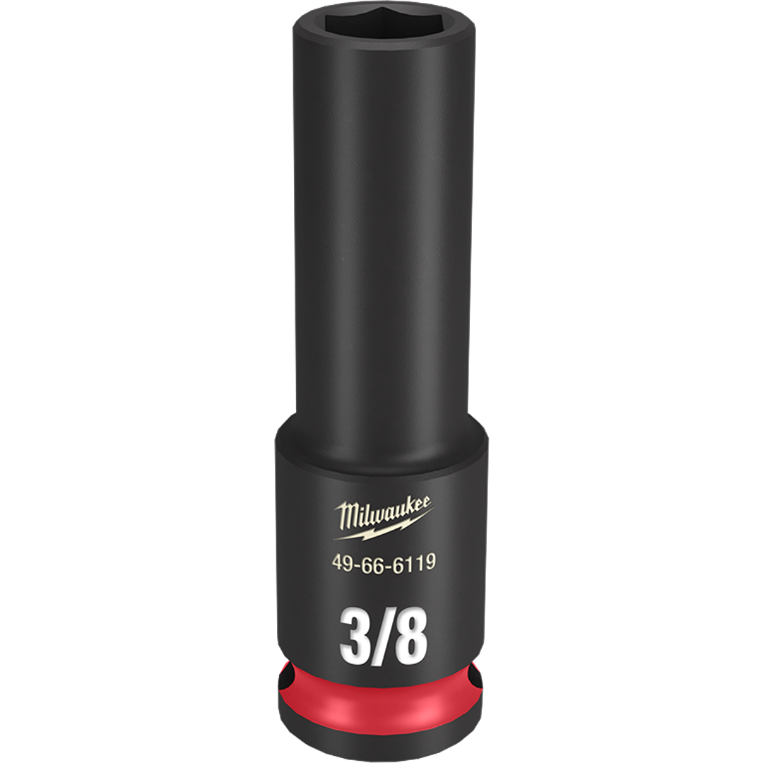 3/8-inch deep impact socket with 6-point design for durability in hand tools and home improvement projects