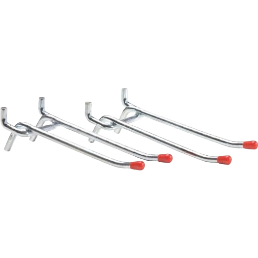 Do it Best 4 Inch Double Arm Safety Tip Straight Pegboard Hook, 2-Count
