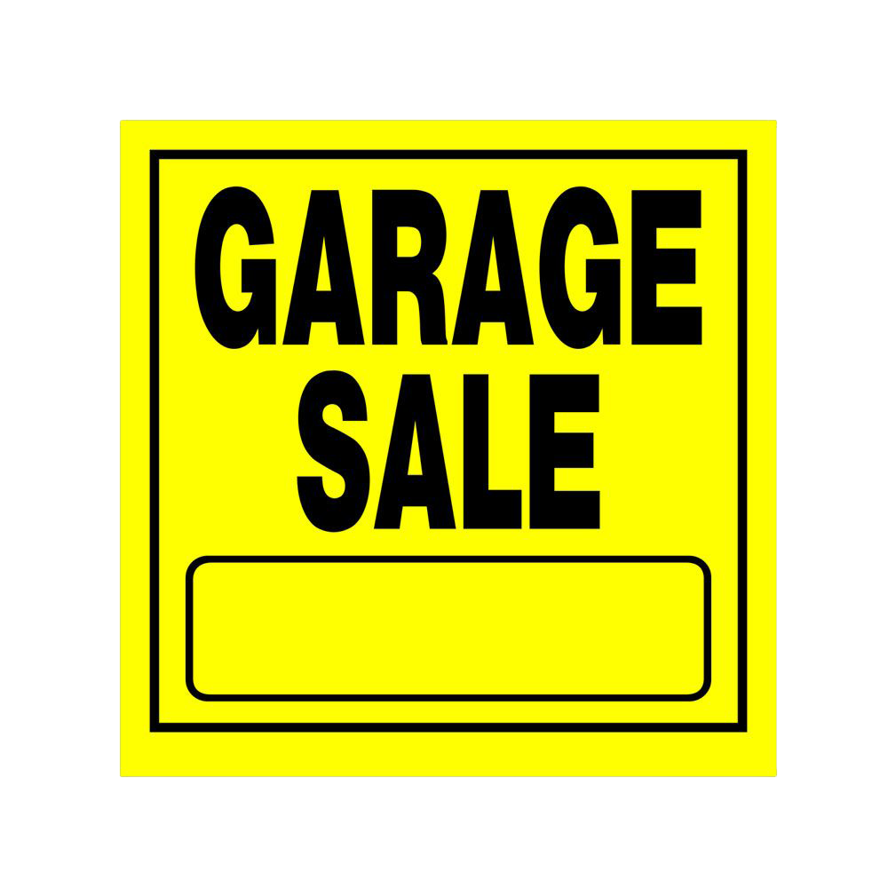Hillman Yellow Garage Sale Sign, 11 in. x 11 in.