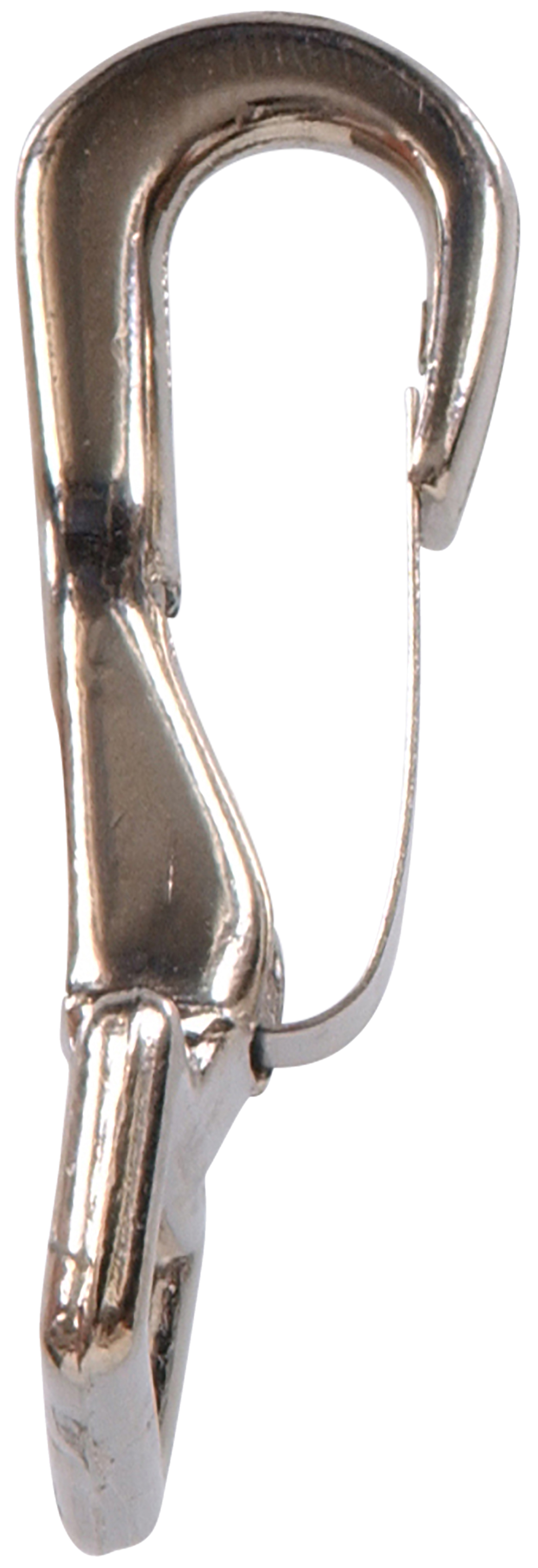 Hardware Essentials Strap Rigid Eye Spring Snap Nickel (3/4" x 2-3/8")
