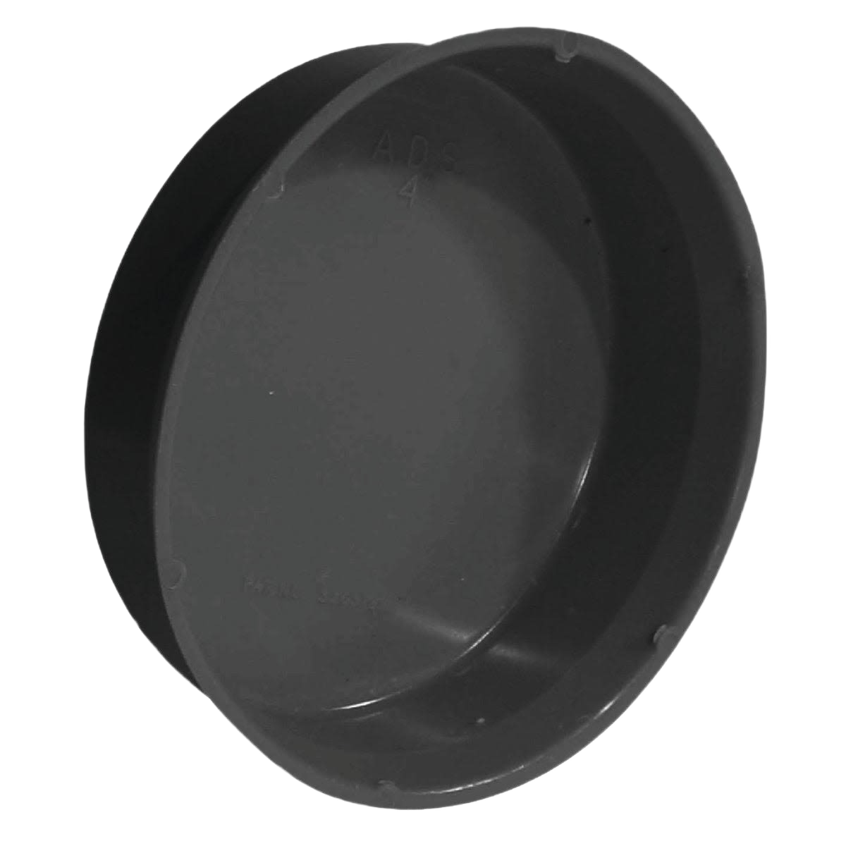 Black polyethylene end plug for 4-inch corrugated pipe in Pipes & Fittings and Plumbing collections under $50