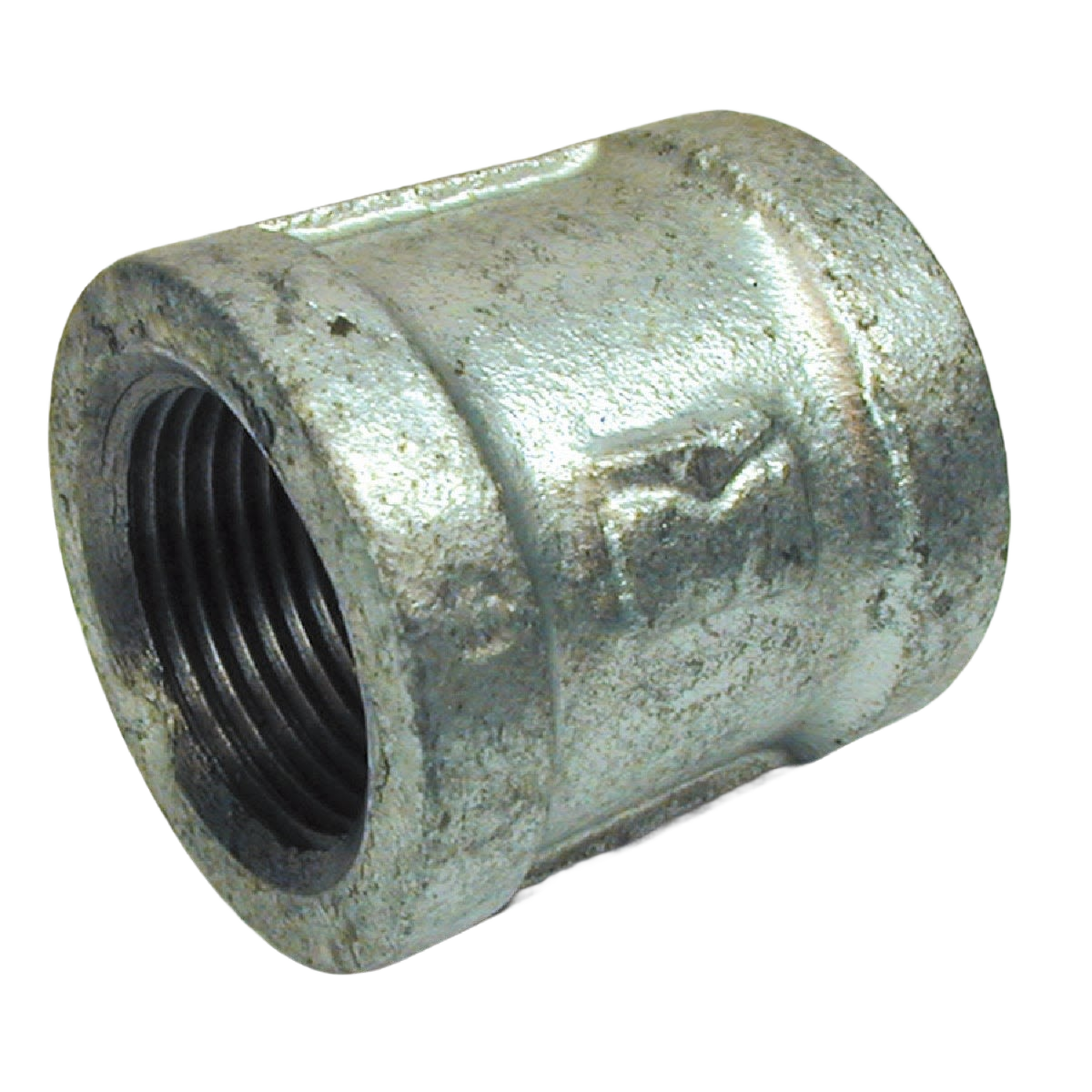Galvanized malleable iron pipe fitting coupling with threaded female ends for plumbing and galvanized fittings under $50 collection