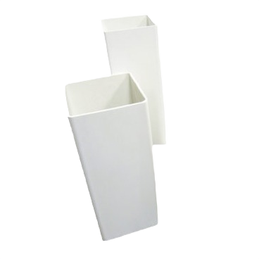White square post sleeve made of durable material for home improvement and outdoor railing protection