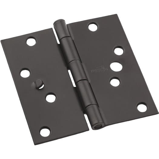 4-inch oil rubbed bronze square door hinge with flush pin for home improvement and hardware use under $50