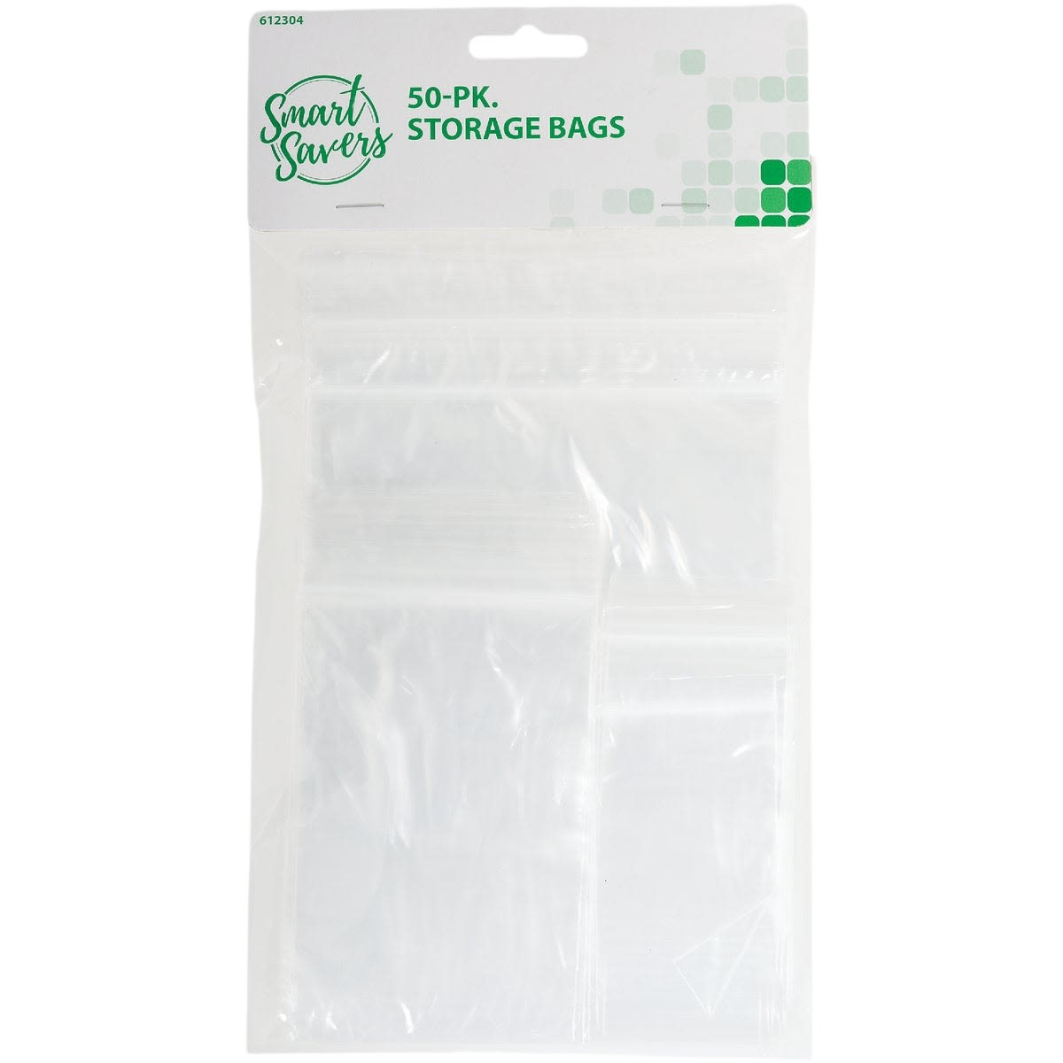 Clear resealable storage bags in assorted sizes for kitchen, food storage, and organization projects under $50 collection