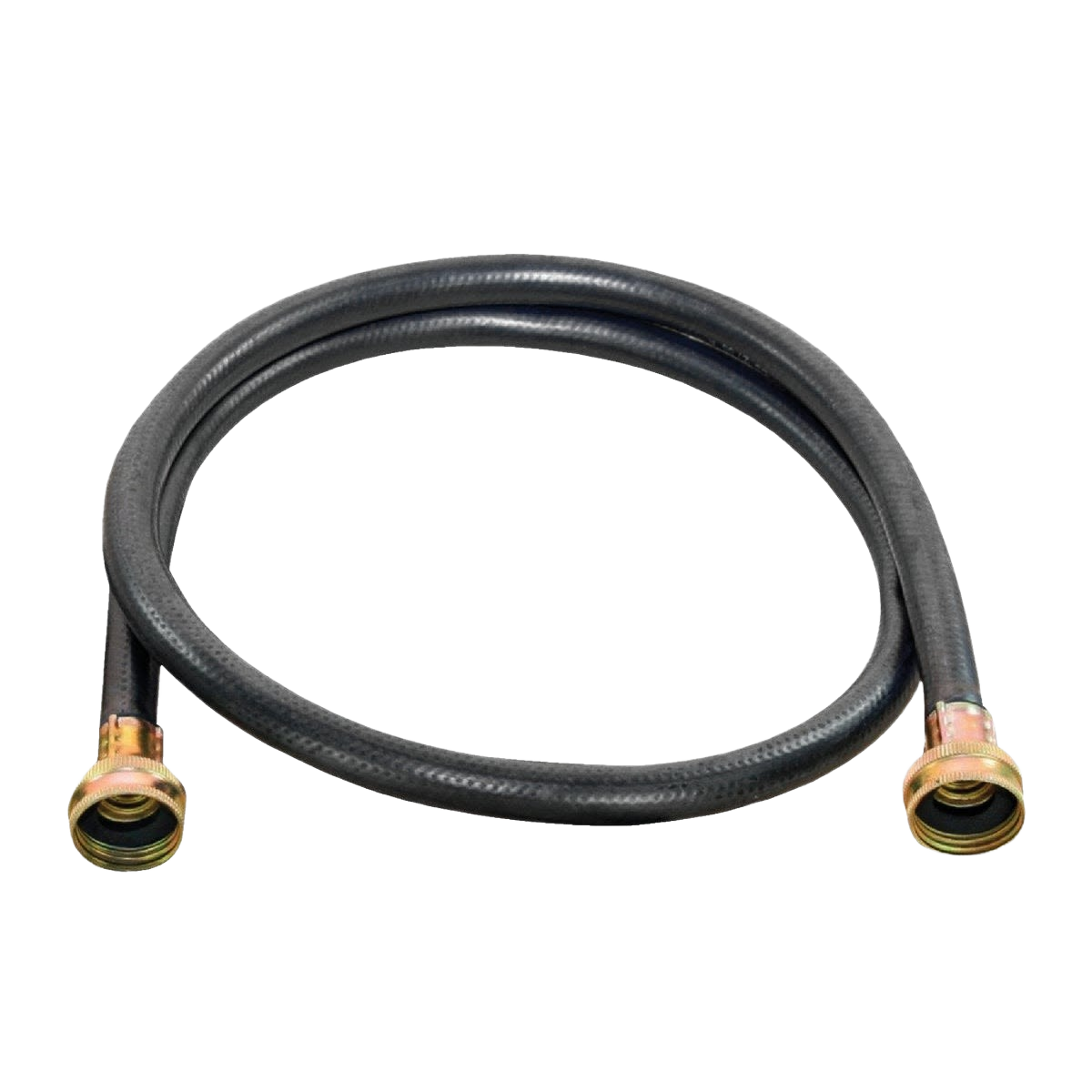 Black reinforced rubber inlet pressure hose with brass fittings for plumbing parts and repair under $50 collection
