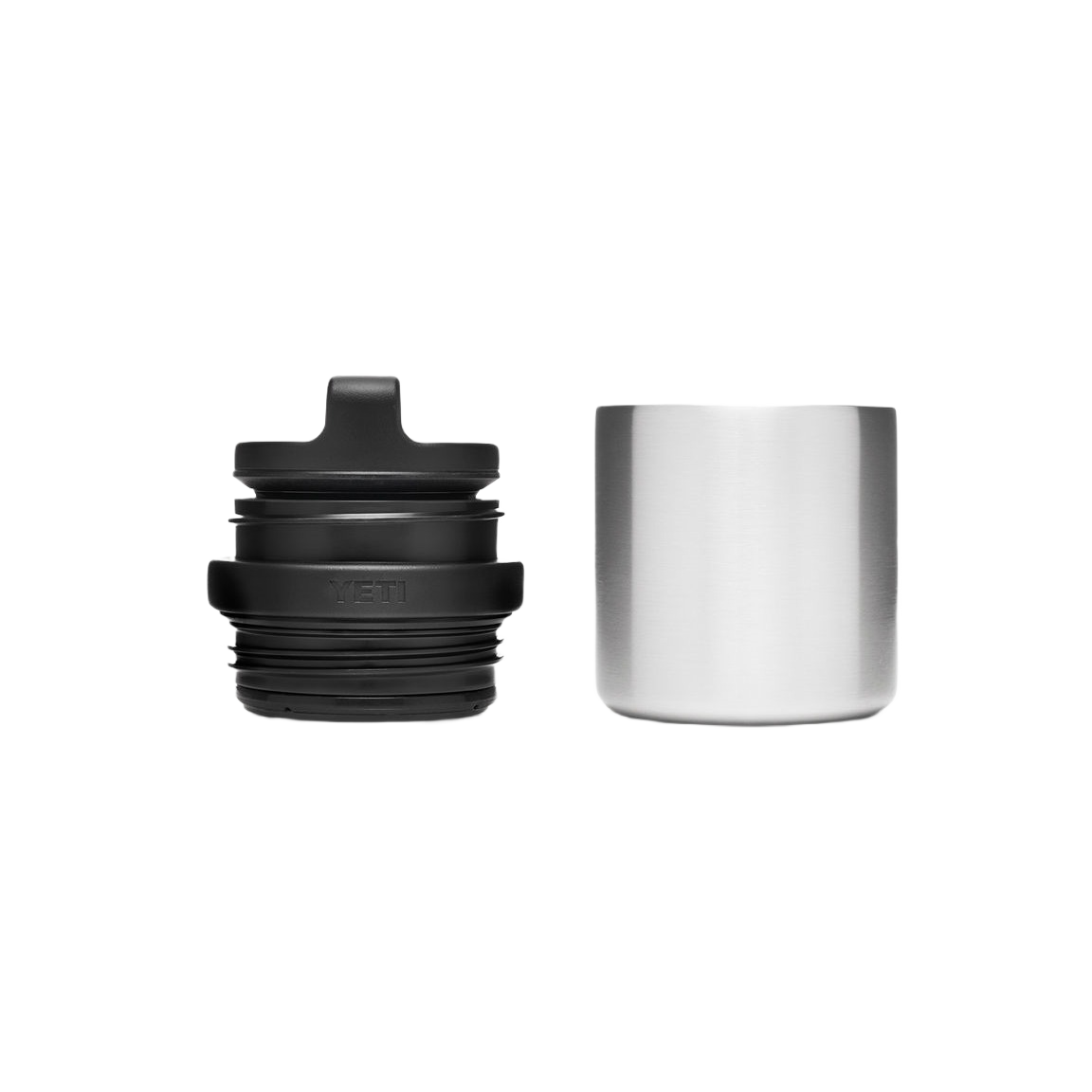 Detachable stainless steel cup cap and black lid for YETI Rambler bottle in Drinkware and Kitchenware collections