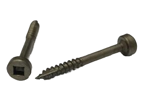 Power Pro flat-head concrete screws with square drive, suitable for hardware, fasteners, anchors, and home improvement projects.
