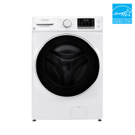 White front load washing machine with 4.5 cu. ft. capacity, digital controls, and multiple wash cycles in washers collection