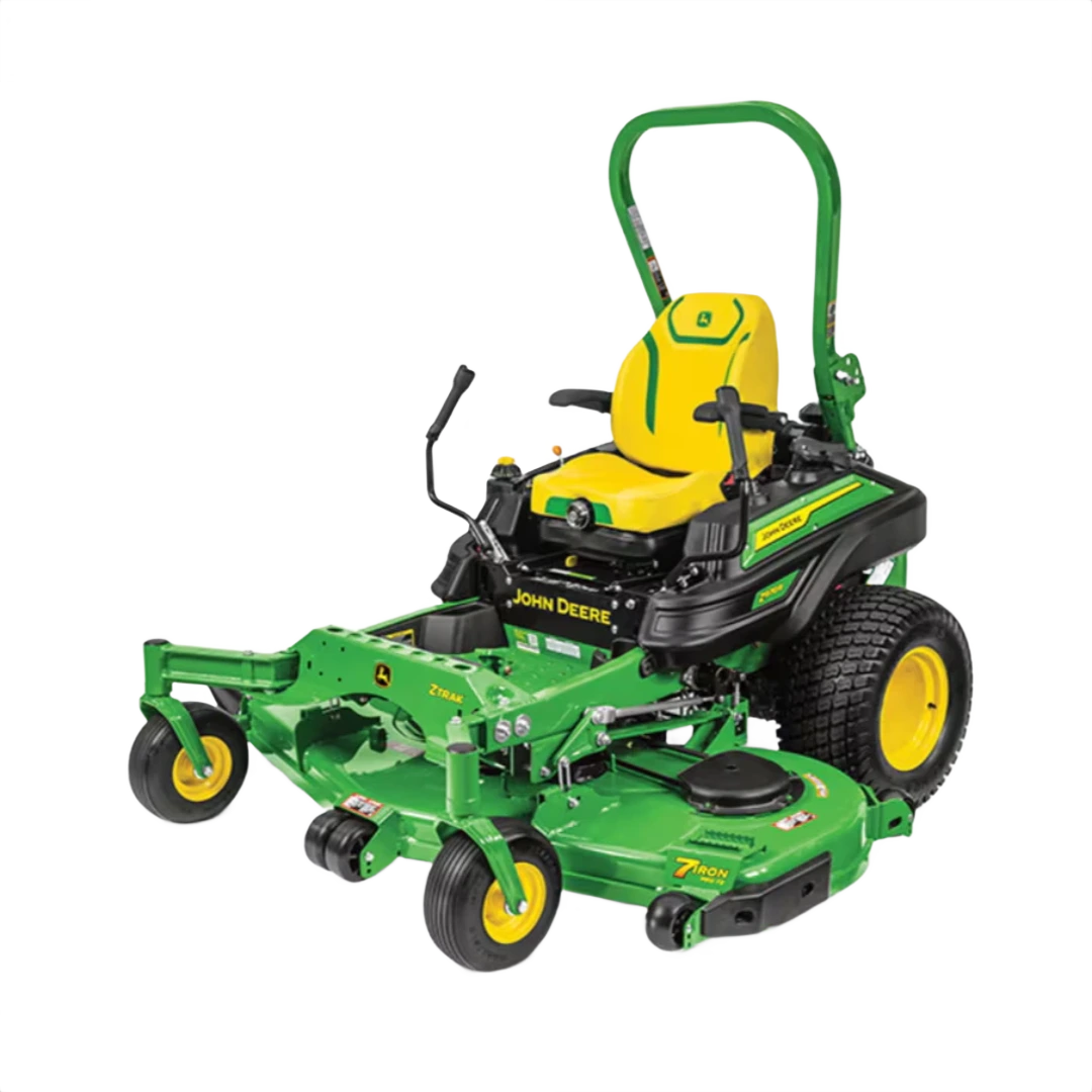 Green and yellow zero-turn mower with 72-inch cutting deck for efficient lawn care and home improvement tasks