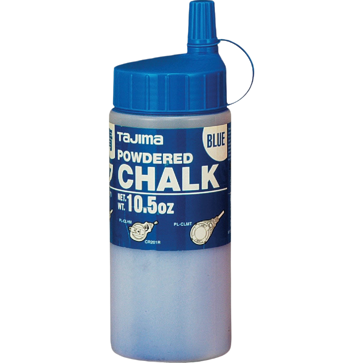 Blue powdered chalk container for chalk lines in woodworking and measuring tools under $50 collection